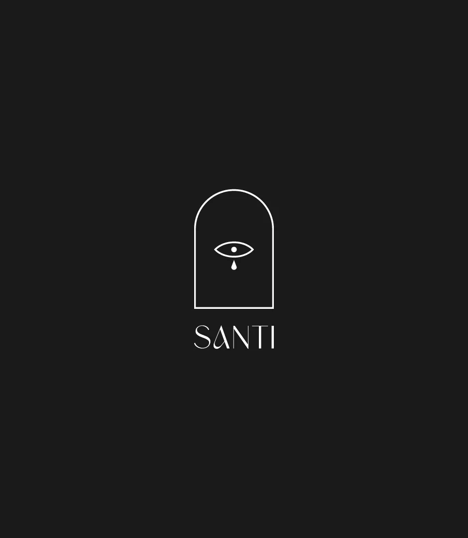 לוגו Santi על רקע שחור